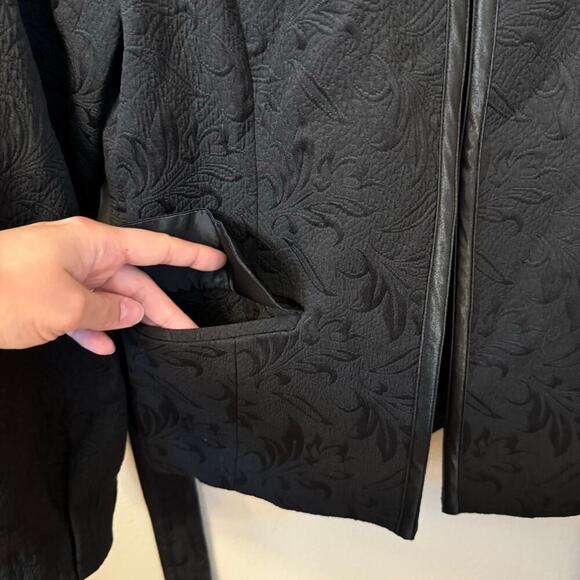 Semantiks Textured Jacquard Blazer Belted Jacket Women's sz S Elegant Old Money - Picture 6 of 14